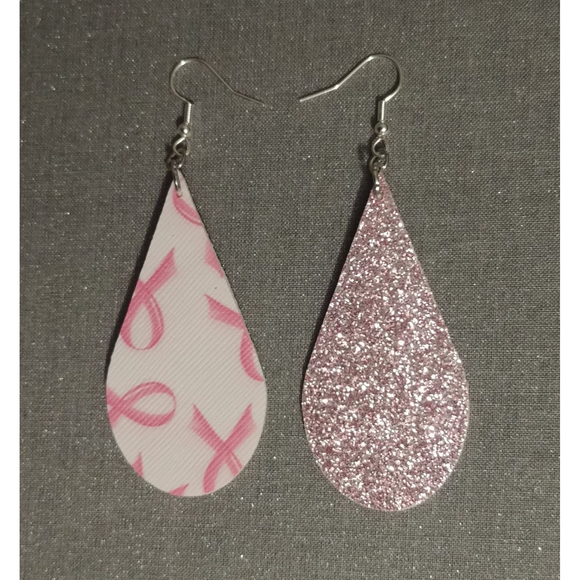 Breast Cancer Awareness Earrings - Picture 4 of 4